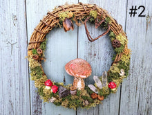 Load image into Gallery viewer, Mushroom Wreath Hanging
