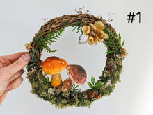 Load image into Gallery viewer, Mushroom Wreath Hanging
