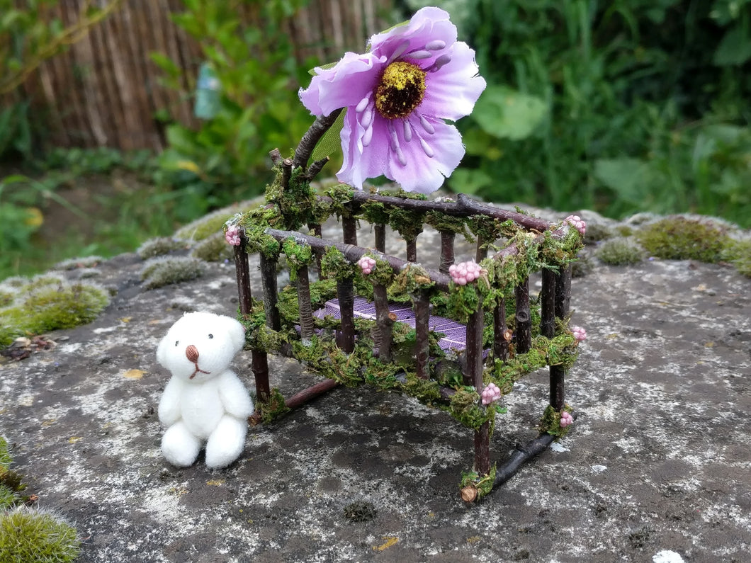Pink Crib With Teddy