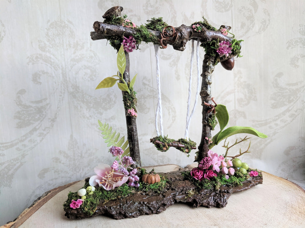 Pink Fairy Garden Swing