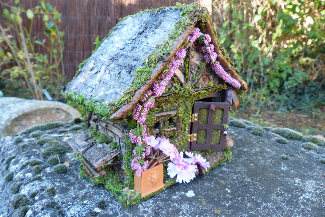Pink Flowery Fairy House