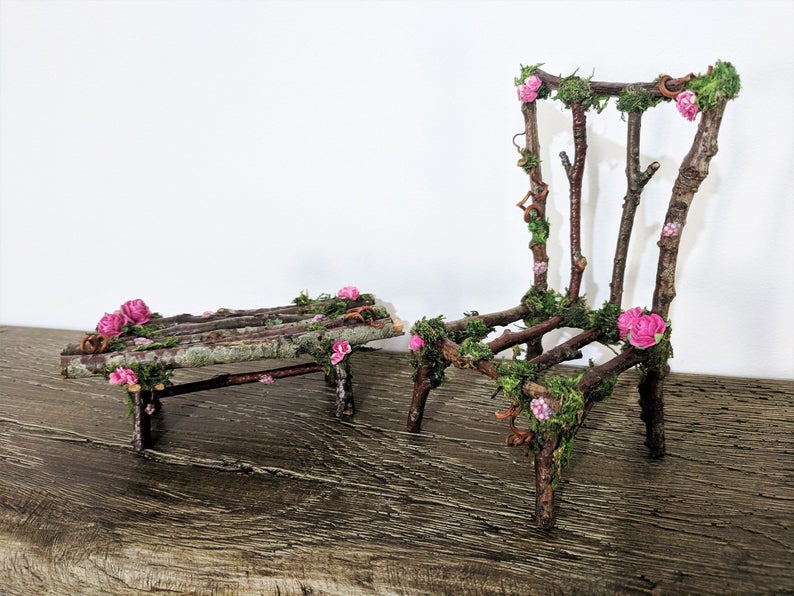 Fairy Chair & Bench Set