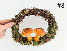 Load image into Gallery viewer, Mushroom Wreath Hanging
