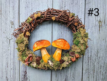 Load image into Gallery viewer, Mushroom Wreath Hanging

